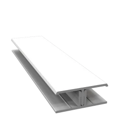 White 2-Part 'H' Trim - 3 Metre White 2-Part 'H' Trim - 3 Metre