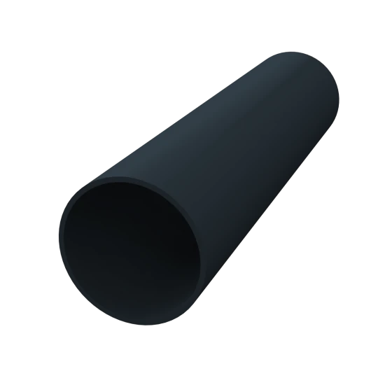 Black - 5.5 Metre Round Pipe - uPVC