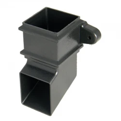 Cast Iron Effect 65mm Square Black Downpipe 112º Offset Bend