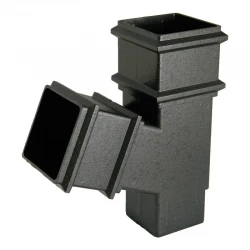 Cast Iron Effect 65mm Square Downpipe 67½° Y-Branch Cast Iron Effect 65mm Square Downpipe 67½° Y-Branch