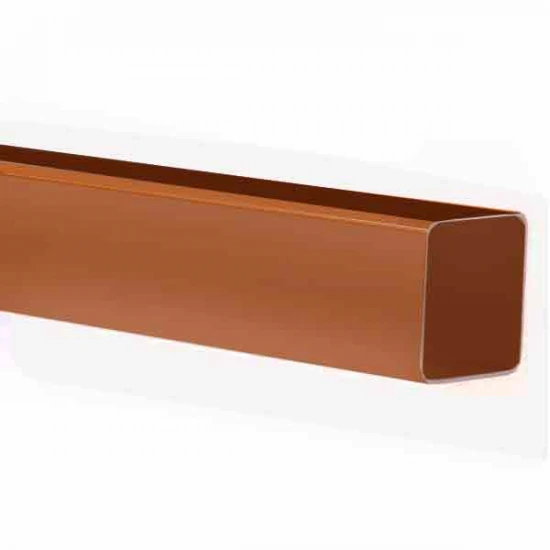 Caramel Square Down Pipe   2.5m x 68mm 