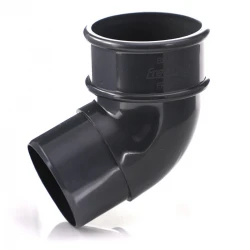 Anthracite 7016 Round Down Pipe 112 Degree Bend