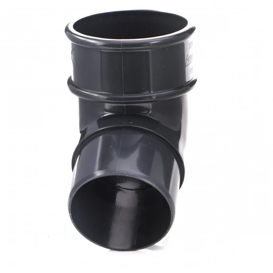 Anthracite 7016 Round Down Pipe 112 Degree Bend