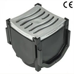 FloDrain Corner Unit Black Galvanised 110mm x 110mm