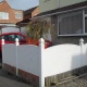 Plastic PVCu 12inch 300mm White Fence Panels