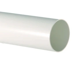 White - 4 Metre Round Pipe - uPVC