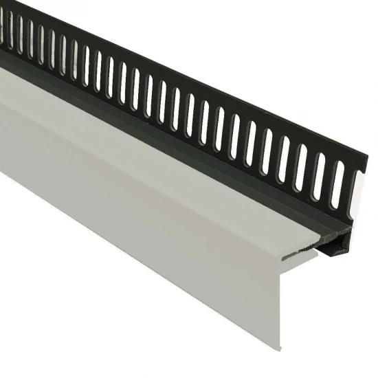 Misty Grey 25mm 2-Part Multi Vent Starter / Cover Trim - 3 Metre Misty Grey 25mm 2-Part Multi Vent Starter / Cover Trim - 3 Metre