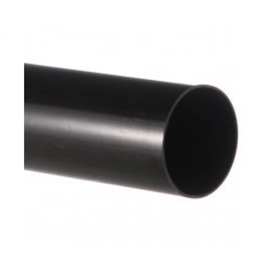 Black 68 mm Black Round Downpipe 2.75-metre