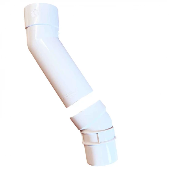 White Synseal Variable Downpipe Bend