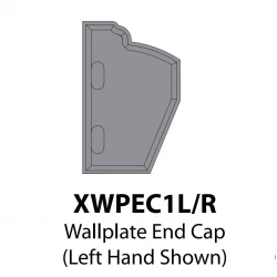Brown Synseal Variable Wall Plate End Cap Left Hand XWPEC1