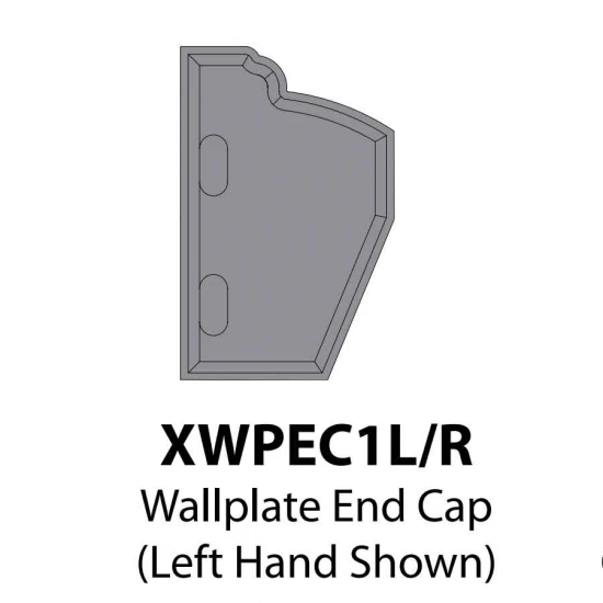 Brown Synseal Variable Wall Plate End Cap Left Hand XWPEC1