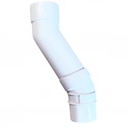 White Synseal Variable Downpipe Bend
