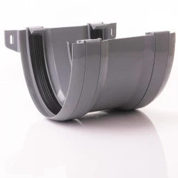 200mm Gutter Union Grey