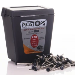 Black 30mm Plastic Head Top Pins - 200 Pieces