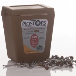 Light Oak 30mm Plastic Head Top Pins - 250 Pieces