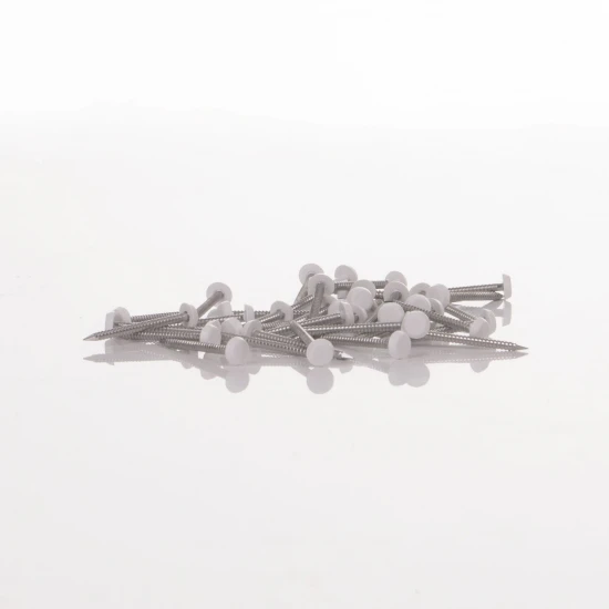 White 40mm Plastic Head Top Pins - 50 Pieces