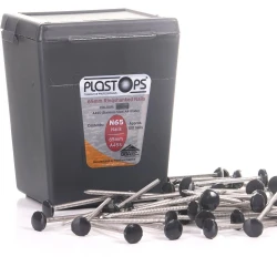 Nails - Approx. 100 Pieces Anthracite Grey Tops
