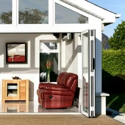 uPVC Double Glazed Made to measure Bi-fold 4 Panel Center Split Folding Door