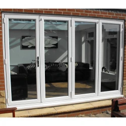 UPVC Double Glazed Made to measure Bi-fold 4 Pane Folding Door with 1 Fixed Door
