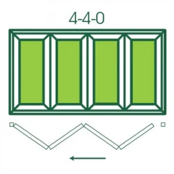 uPVC Double Glazed Made to measure Bi-fold 4 Pane Folding Door