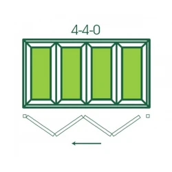 uPVC Double Glazed Made to measure Bi-fold 4 Pane Folding Door uPVC Double Glazed Made to measure Bi-fold 4 Pane Folding Door