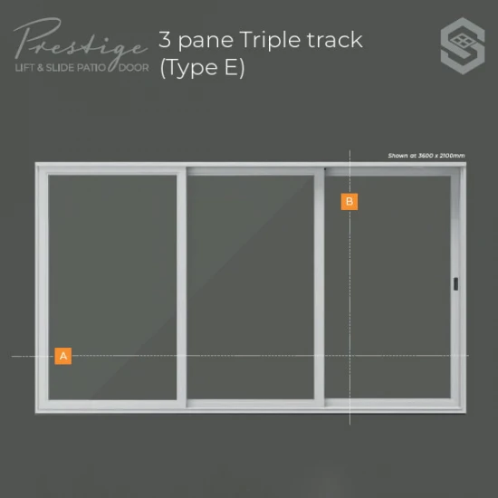 Aluminium Three Pane Doors Twin Track Min 3.2m Max 6.5m Aluminium Three Pane Doors Twin Track Min 3.2m Max 6.5m