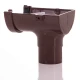 Stopend Outlet - 76mm Miniflo Gutter - Brown