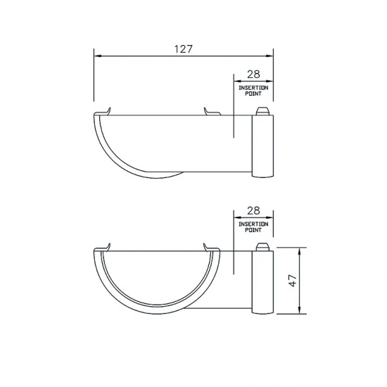 90º Angle - 76mm Miniflo - White
