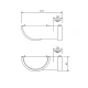 90º Angle - 76mm Miniflo - White