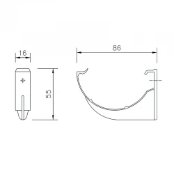 Mini Bracket 76mm Black