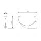 Bracket -  76mm Miniflo - White