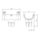 Running Outlet - 76mm Miniflo - White