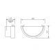 External Stopend - 76mm Miniflo  - White