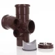 110mm Brown Soil Pipe Access Branch - ST410BR 110mm Brown Soil Pipe Access Branch - ST410BR