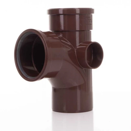 110mm Soil Branch 90 Degree Brown Polypipe  - ST401BR