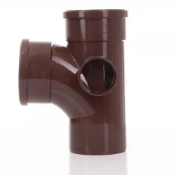 110mm Soil Branch 90 Degree Brown Polypipe  - ST401BR