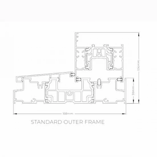 4 Pane Sliding Doors - Both Middle Doors Fold to the Side | Bristol 4 Pane Sliding Doors - Both Middle Doors Fold to the Side | Bristol