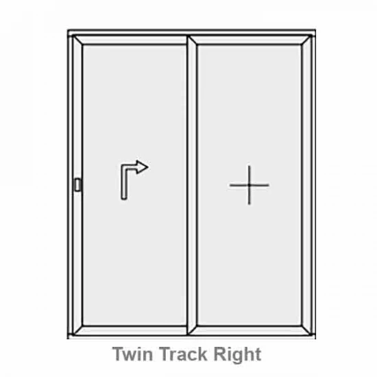 Aluminium Sliding Patio Doors Twin Track Min 1.6 Max 4.0m
