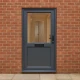 Aluminium Single Door - Double Half Glazed
