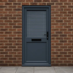 Aluminium Single Door - Double Half Glazed