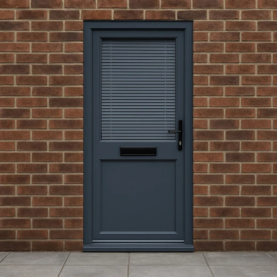 Aluminium Single Door - Double Half Glazed