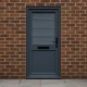 Aluminium Single Door - Double Half Glazed