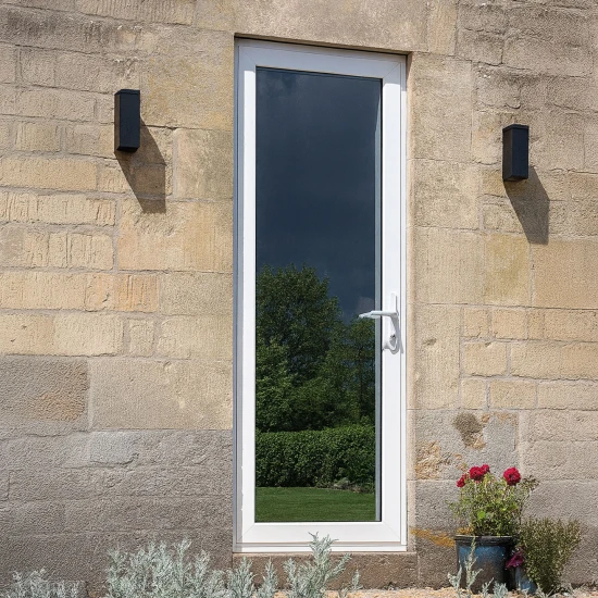 Aluminium Full Glass Door Double Glazed