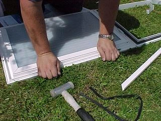 Fixing Polycarbonate Beads Beading for a conservatory roof window