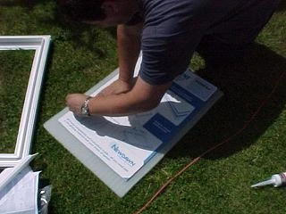 Roof Vent Glazing Cutting the polycarbonate to glaze the roof window vent