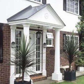 Porch Columns Purpose build roof to blend with columns