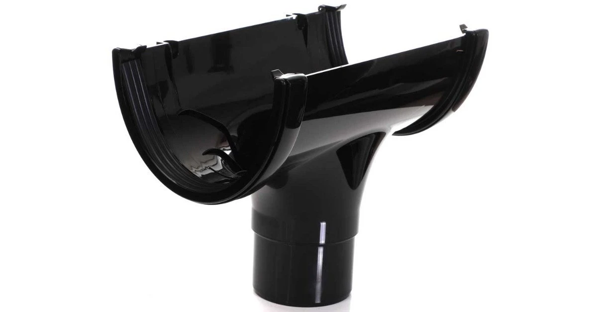 170mm Black Guttering Floplast Xtraflo
