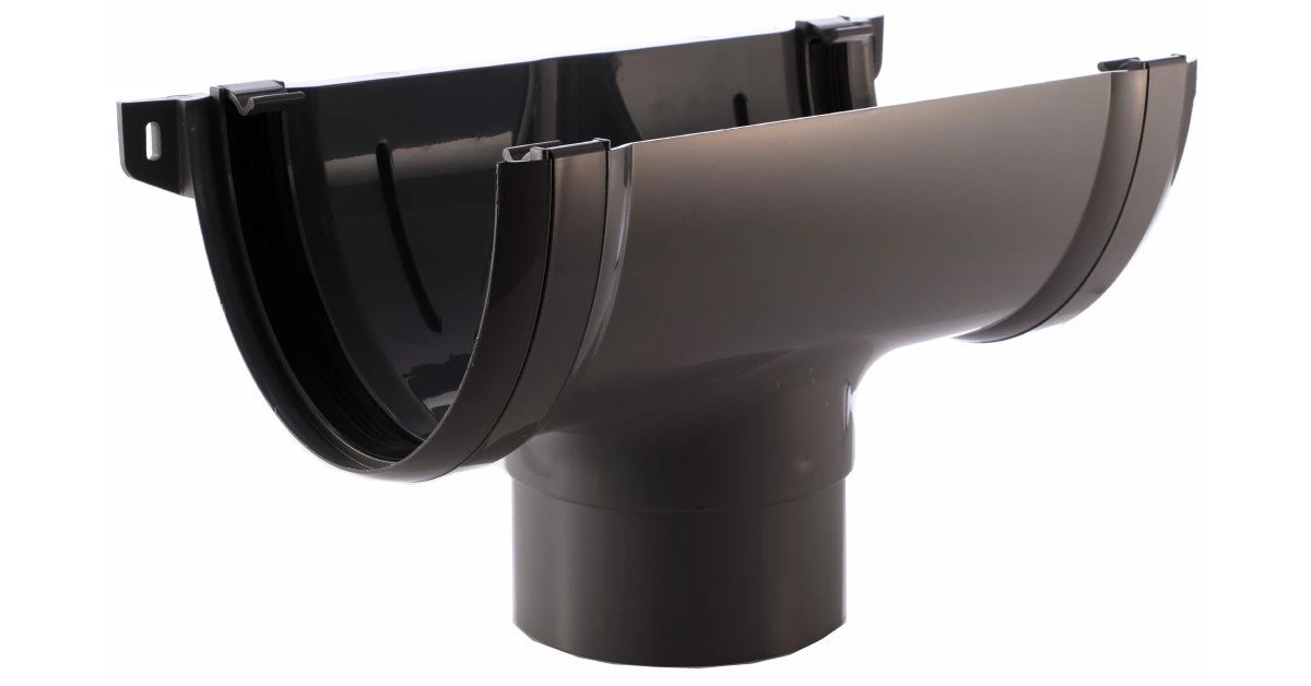 200mm Black Guttering Use With 160mm or 110mm Down Pipes.
