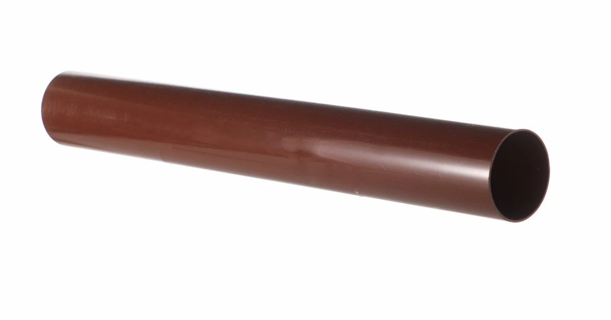 4 Metre brown round downpipe