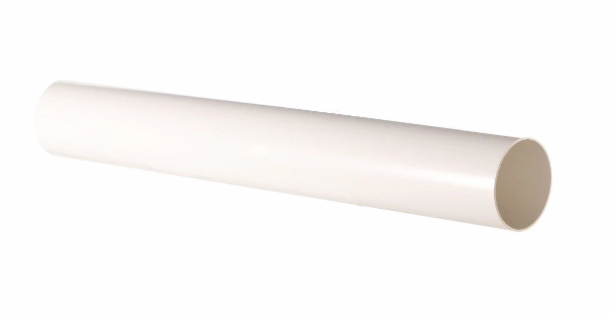 2.5m length round white Down pipe 68mm wide
